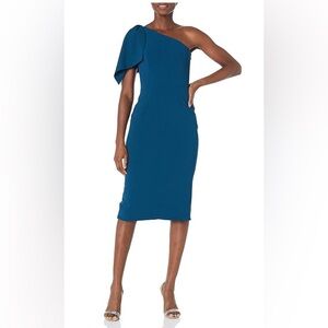 Dress the Population Tiffany One-Shoulder Midi Dress – Size Large | Retail $178